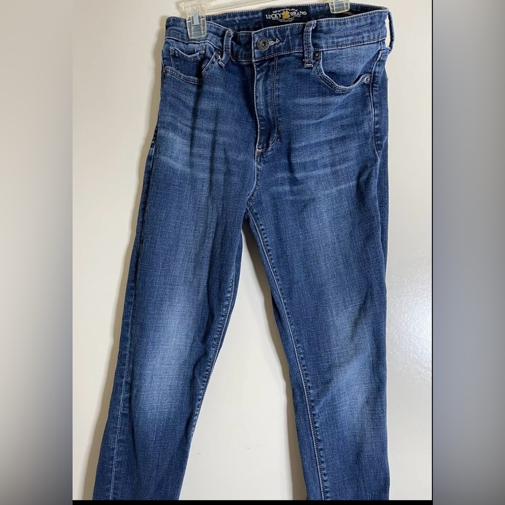 Lucky Brand Jeans Womens 6/28 Blue Denim Skinny Bridgette Ankle Mid Rise
